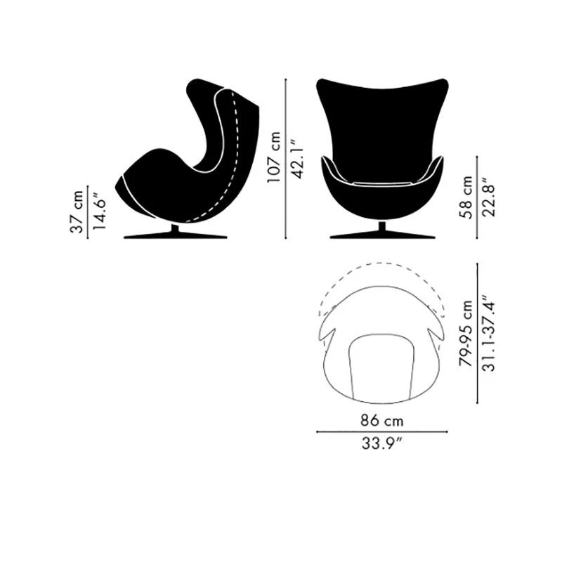 Fritz Hansen Egg/ Das Ei™ Loungesessel Stoff - Image 21