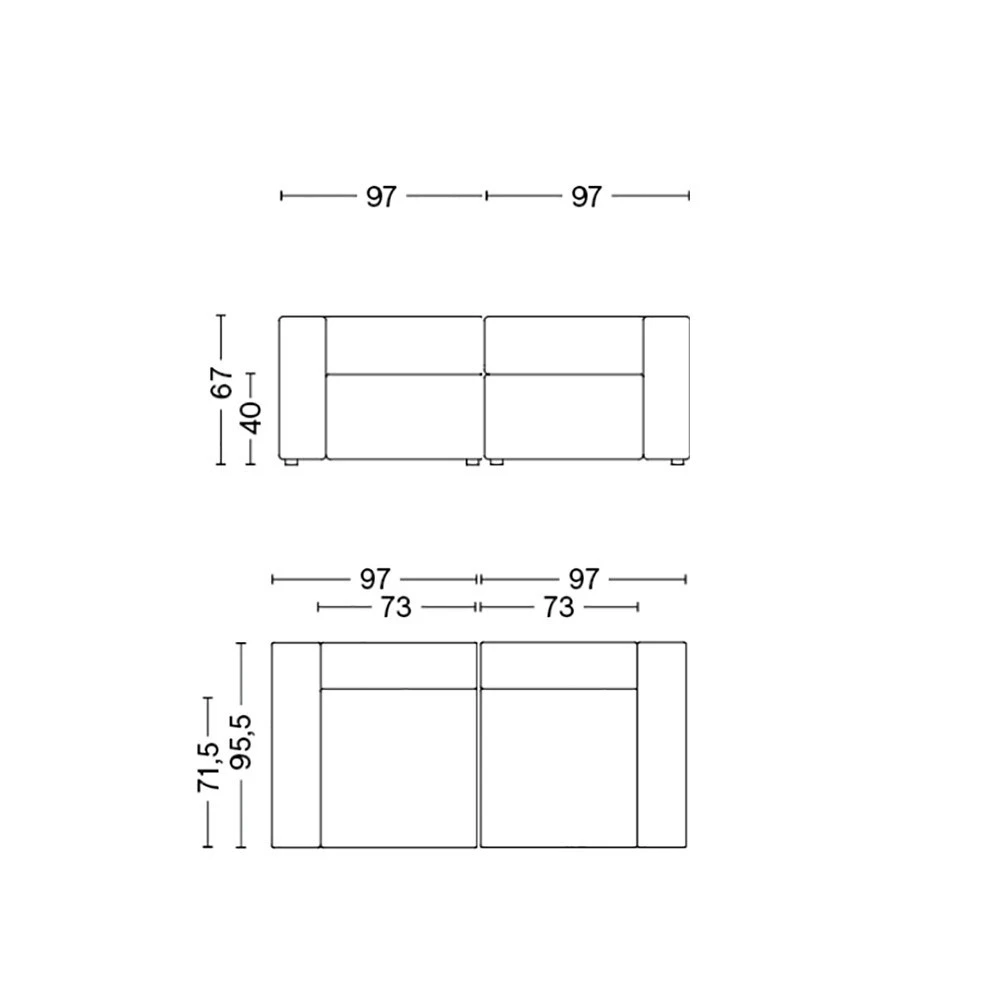 Hay Mags 2-Sitzer Sofa 194x95,5x67cm - Image 6