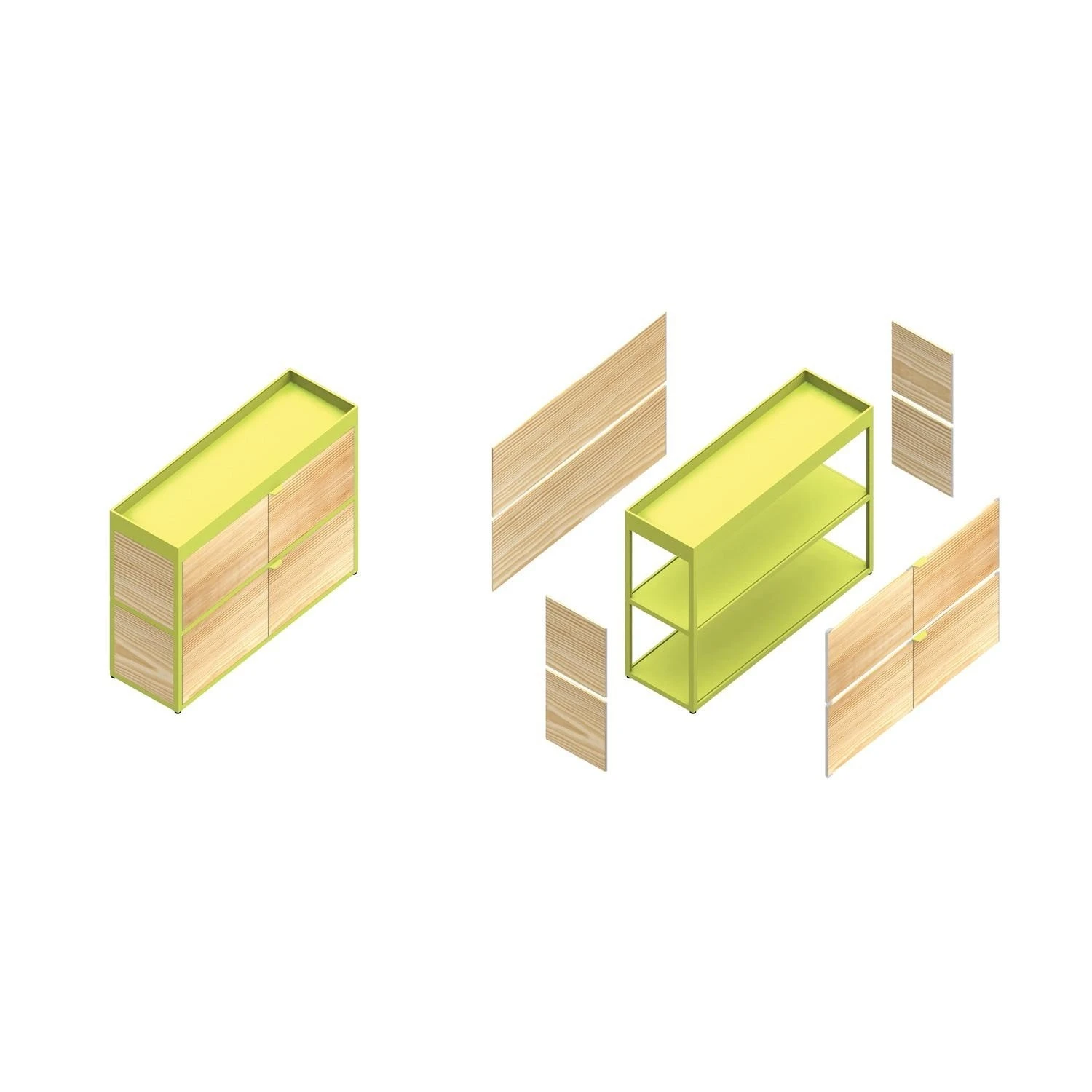 Hay New Order Regal Mit Tür 100x115cm - Image 6