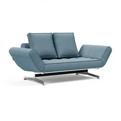 Innovation Ghia Schlafsofa Stoff Beine Stahl Verchromt 210x93cm