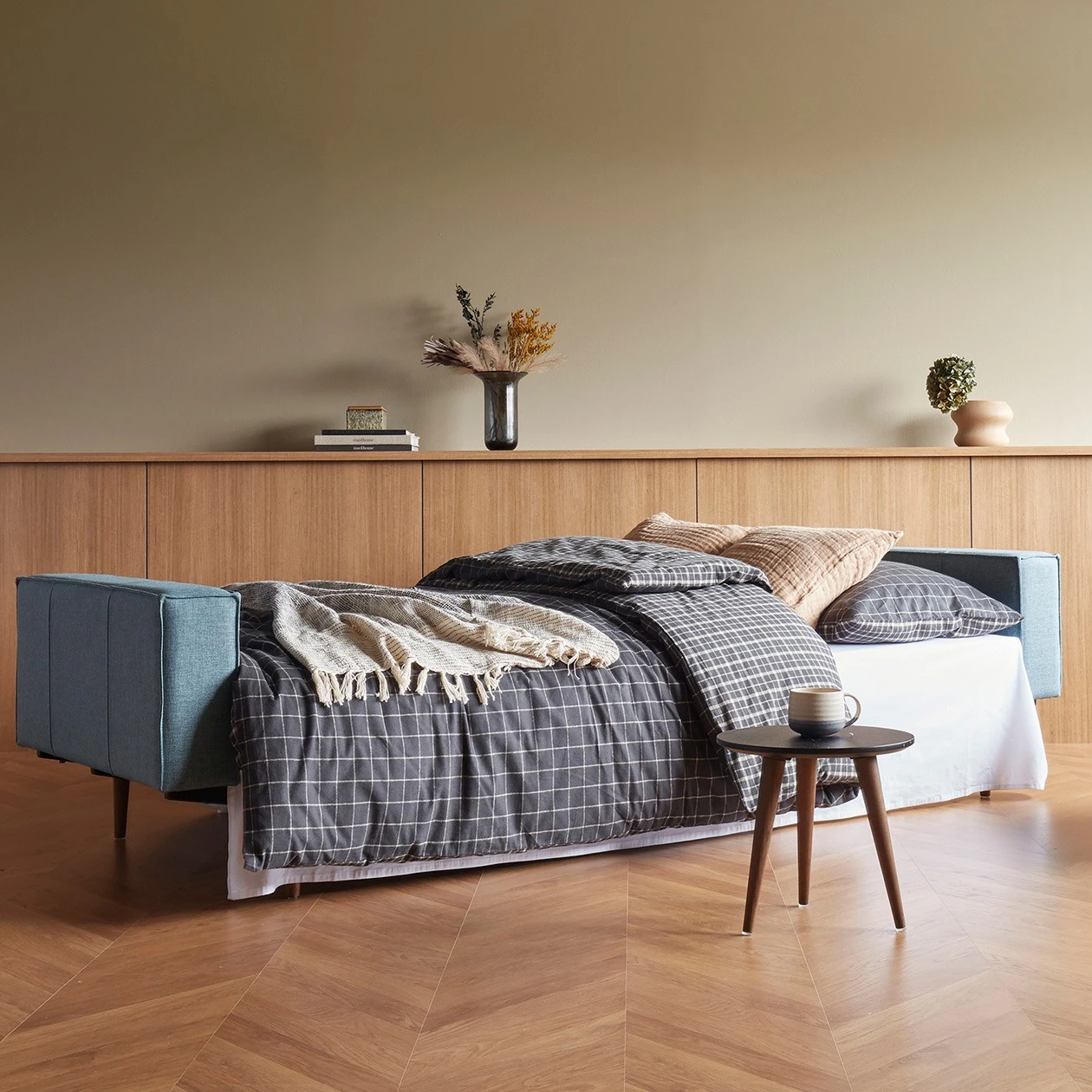 Innovation Splitback Styletto Schlafsofa Mit Armlehnen Holz Dunkel - Image 5