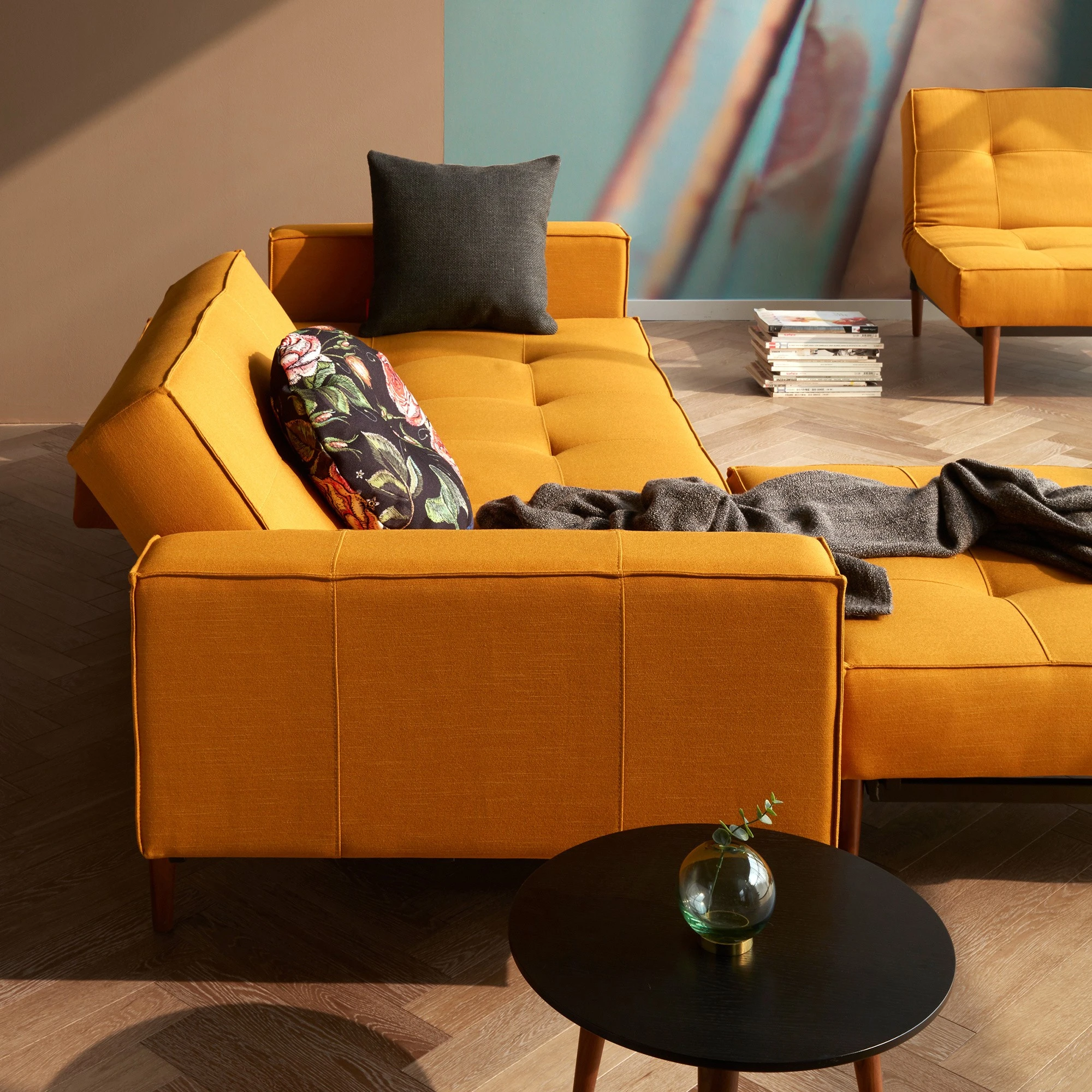 Innovation Splitback Styletto Schlafsofa Mit Armlehnen Holz Dunkel - Image 6