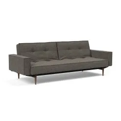 Innovation Splitback Styletto Schlafsofa Mit Armlehnen Holz Dunkel