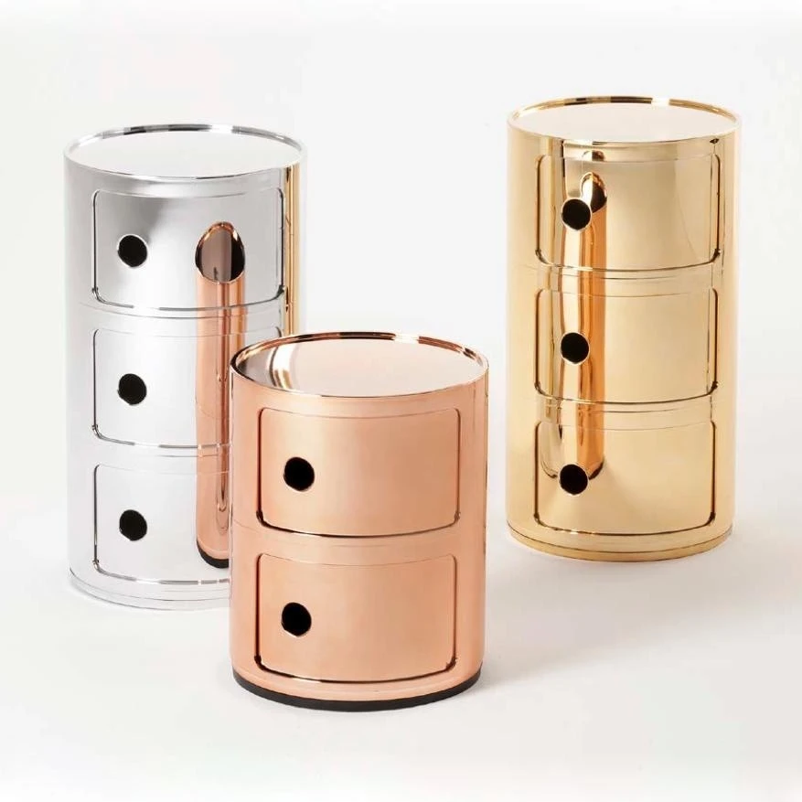 Kartell Componibili 3 Metallic Container - Image 2
