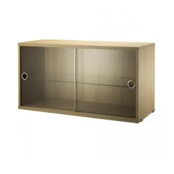 String System Vitrinenschrank Mit Schiebtüren